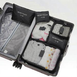 Ensemble de 6 pièces personnalisé en usine : Trousse de toilette imperméable et organisateur de voyage pour vêtements et cosmétiques avec fermeture éclair - Product Image 3
