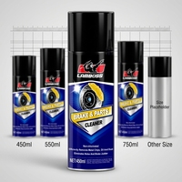LAMBOSS Nettoyant Freins Professionnel en Spray 450ml Dégraissant à Séchage Rapide pour Pièces du Système de Freinage Automobile