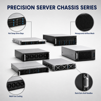 Boîtier de serveur en acier inoxydable pour centre de données professionnel TZR, calcul GPU haute performance, montage en rack