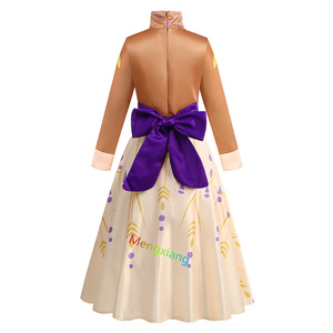 Robe de princesse <span class=keywords><strong>Anna</strong></span> pour filles <span class=keywords><strong>Costume</strong></span> Elsa avec accessoires Déguisement jaune Fête d'anniversaire pour enfants Noël Halloween Cosplay - Product Image 3