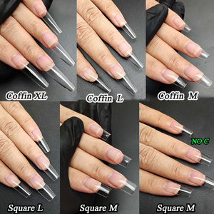 <span class=keywords><strong>Uñas</strong></span> Postizas <span class=keywords><strong>de</strong></span> Cobertura Completa, Gruesas, Transparentes, Estilo Ataúd, <span class=keywords><strong>XL</strong></span>, L, M, Stiletto, Almendradas, Cuadradas, Sin Curva C - Product Image 6