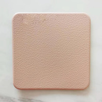 Tapis de tasse en cuir PVC personnalisable direct d'usine tapis de tasse à café réutilisable de Style classique produit en cuir synthétique