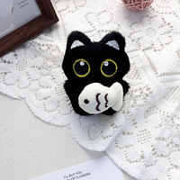 Breloque de sac chat noir, porte-clés en peluche chat mignon, cadeaux chat noir pour sacs à main, sacs à dos, porte-clés de sac à main