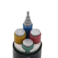 Cable de Alimentación Ignífugo de Aleación de Aluminio de Cinco Núcleos, Aislamiento XLPE, Voltaje Nominal 0.6/1KV, Cable de Alimentación Estándar Nacional