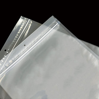 Sacs en plastique transparents avec fermeture éclair en PE, sacs à fermeture éclair en PE, pochettes d'emballage en polyéthylène transparentes pour le rangement des vêtements et des accessoires