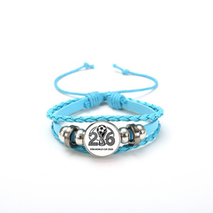 Bracelet en cuir PU multicouche à thème, avec emblème drapeau multicolore et breloque magnétique, cadeau pour les fans - Product Image 6