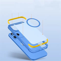 Coque de téléphone antichoc en PC mat résistant aux taches pour iPhone 18 Pro Max 17 Pro avec chargement magnétique sans fil et bouton AI en TPU