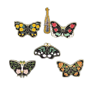 EVER RISE Épinglette en émail souple en métal, design personnalisé coloré (papillon, fleur, ange, croix, fruit), thème Nouvel An Chinois, badge mignon