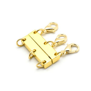 JF2207 beliebte versilberte 2 3 doppelte dreireihige geschichtete Halskette Schmuck Magnet verschluss mit Karabiner verschluss - Product Image 4