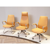 Chaise de bureau de direction en cuir ergonomique de luxe pour salle de réunion et de conférence, mobilier de bureau personnalisé