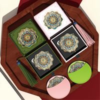 Miroir portable en alliage à motif classique de Dunhuang, style caisson, créatif, tendance culturelle nationale, mini compact, cadeau