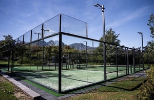 Nuevo diseño completo panorámico Adel Court recinto FrameworkPopular doble individual Paddle tenis cancha Venta caliente a precio barato - Product Image 6