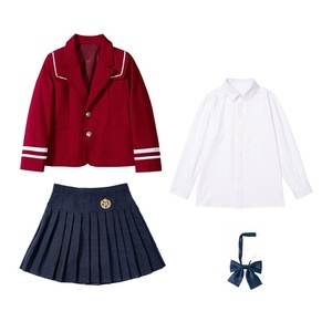 Set di Uniformi Scolastiche Invernali in Stile Britannico per Donne FUYI dal Bangladesh, <span class=keywords><strong>Abito</strong></span> di <span class=keywords><strong>Laurea</strong></span> in Poliestere per Studentesse - Product Image 5