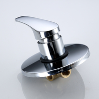Appareils sanitaires Robinets de bain et de douche Mélangeur d'eau dissimulé couleur chrome mural moderne Mitigeur d'eau chaude et froide à levier unique