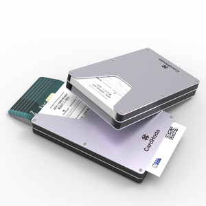 Porte-cartes de crédit fin en aluminium de 6 pouces pour portefeuille, pochette à monnaie, mode P09039-BON CardHoda, pince à billets, RFID, sans fermeture - Product Image 1