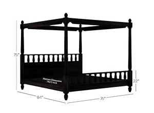 Lit king size en bois de Sheesham Jodhpuri Woods, lit double en bois, lit bébé, meubles - Product Image 2