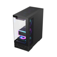 Boîtier de PC de jeu de tour moyenne LY, nouveau modèle, blanc, boîtier de jeu, PC, verre trempé, RTX RGB, 9 ventilateurs, boîtier de bureau ATX