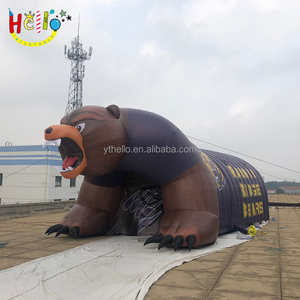 Túnel Inflable de Oso Polar Marrón, Carpa de Entrada Deportiva Personalizada con Mascota de Equipo para Publicidad - Product Image 1