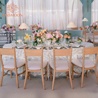 Chaise de mariage en résine PP, couleur bois naturel, empilable, pour banquets, hôtels, événements commerciaux et location en gros