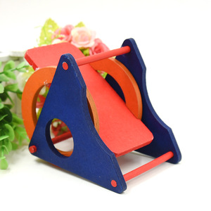 Balançoire arc-en-ciel en bois, jouet d'exercice pour hamster, 12x8.5x10cm, pour petits animaux de compagnie - Product Image 2