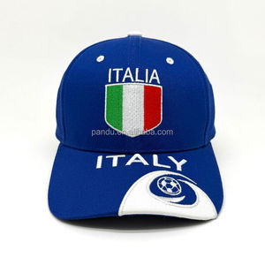 Gorra de Béisbol Bordada con la Bandera de Italia Personalizada, 6 Paneles, Ajustable, <span class=keywords><strong>para</strong></span> Hombres, Mujeres y Aficionados al Fútbol - Product Image 1
