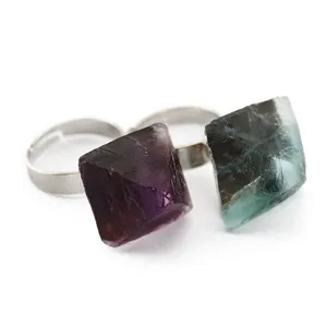 HZ Popular design two rock ring rings with punk manufacturer price gem stones
