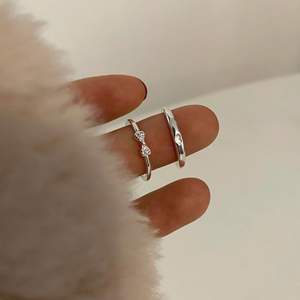 Anillo de Plata de Ley S925 con Diseño de Lazo, Elegante, Dulce, Fresco y Amoroso, Anillo Personalizado en Capas para Mujer, Material Principal Platino - Product Image 5