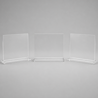 Support de cadre photo en acrylique transparent double face pour table, idéal pour numéros de table de mariage, cadeaux d'anniversaire et fêtes