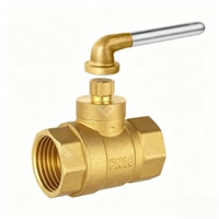 Robinet à boisseau sphérique verrouillable en laiton à poignée triangulaire, vanne d'isolement pour compteur d'eau, type de verrouillage Plum/Cross PN16, 1/2"-2", OEM disponible