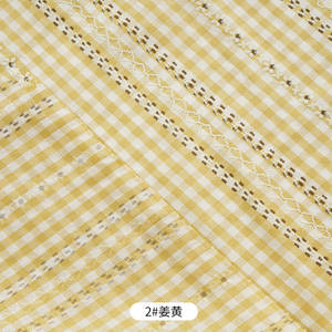 Camicia estiva <span class=keywords><strong>da</strong></span> donna abito 50% Rayon 50% in poliestere colore personalizzato a quadretti intrecciati a quadri Jacquard tessuto floreale per vestiti - Product Image 5