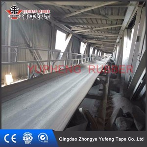 EP200 6mm 10mm 12mm kalınlığı yüksek kalite dayanıklı iyi trough çimento sanayi için kauçuk düz konveyör bant - Product Image 5