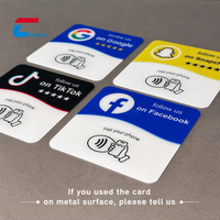 Plaque NFC en acrylique avec logo personnalisé, anti-métal, carte de commentaires Google NFC pour surface métallique