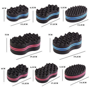 Boule de curling en mousse à mémoire de forme ovale transfrontalière grand et petit trou éponge Dreadlock Type à encliqueter outil de curling en gros - Product Image 1