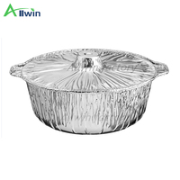 Contenants en aluminium jetables de qualité alimentaire avec couvercles Fabricant en vrac de contenants en aluminium pour aliments Pot en aluminium pour aliments en avion