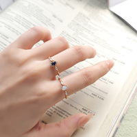 Bague Émotionnelle en Argent Sterling 925 Plaqué Or 14K avec Pierre Précieuse Rétro, Zircon Cubique, Fleur, Aventurine et Opale Naturelle d'Australie