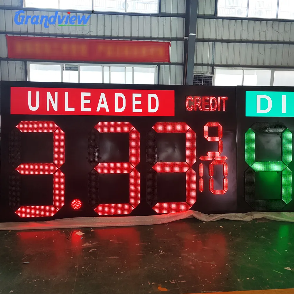 Outdoor 7 Segmenten Led Display Led Digitale Board 12 Inch Display Tekenen Voor Gas Station