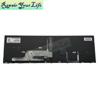 Clavier d'ordinateur portable rétroéclairé russe RU pour HP ZBOOK 15 G5 15 G6 17 G5 17 G6 L12765-251 avec cadre argenté et trackpoint