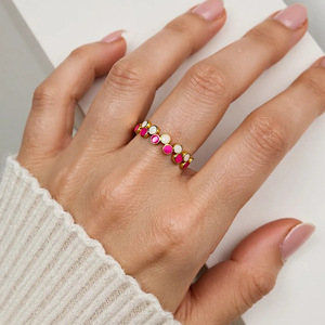 Fashion <b>Rings</b> Stainless Steel 18K Gold Color <b>Open</b> Design Flower Round Geometric Shape Women's Gift Jewelry - Product Image 1