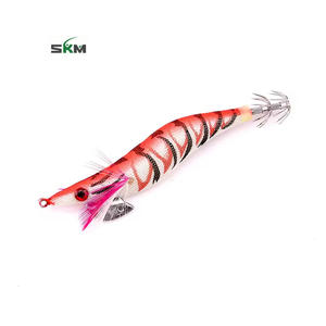 SKM plástico de alta calidad y madera calamar Jig señuelo de pesca impreso <span class=keywords><strong>Egi</strong></span> 2,0 #2,5 #3,0 5 colores cebo duro Artificial - Product Image 1