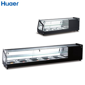 Nhật bản Nhà hàng 2 lớp <span class=keywords><strong>Sashimi</strong></span> Sushi quầy bar hàng đầu làm mát tủ lạnh Sushi Showcase - Product Image 1