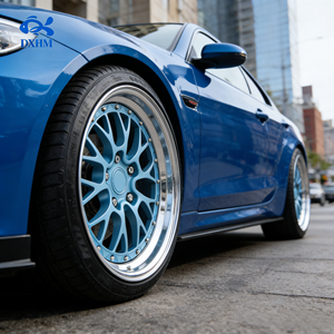 Velg Roda Sarang Lebah Biru 18 19 20 21 22 24 Inch 21x10.5J 5x130 5 Lubang Lebar Cekung Velg Alloy Tempa untuk SUV Mobil Porsche Set - Product Image 3