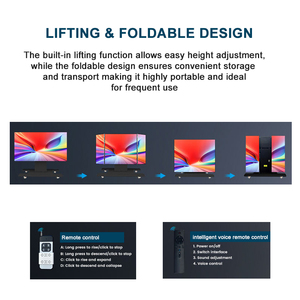 หน้าจอแสดงผล LED แนวตั้ง 4K กระดานอัจฉริยะสำหรับการศึกษาแบบอินเทอร์แอคทีฟ พร้อมคุณสมบัติการยกและพับได้ เครื่องออลอินวัน - Product Image 2