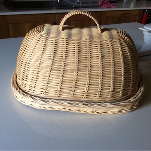 ¡Respetuoso del medio ambiente! Bandeja de cocina de mimbre con cubierta, cubierta de comida de mimbre, bandeja de pan con cubierta - Product Image 2