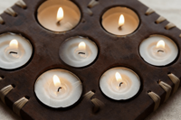 Lot de 50 bougies chauffe-plat transparentes blanches non parfumées, sans fumée, à combustion longue durée (8 heures), pour la décoration de la maison, Diwali, Noël