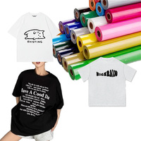 Vinilo de transferencia de calor PU TPU Patrón de corte de hierro de alta temperatura para ropa Camisetas Corazón Logo Diseño Película de papel de transferencia