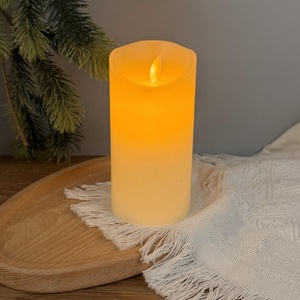 Bougie flottante LED en gros, à piles, sans flamme, avec effet de flamme mobile, cadeau, décoration maison et mariage, bougie pilier électrique lumineuse - Product Image 3