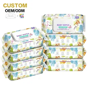 2024 Customized Organic Boom Fiber Baby Wet Wipes Gentle 99% Water Wipes For Baby