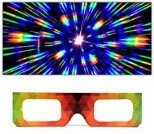 Ornement suspendu 3D en papier à effet de diffraction pour feux d'artifice, en forme de cœur, Père Noël, sapin de Noël, flocon de neige pour le visage