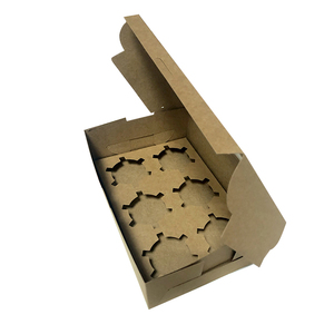 Boîte en papier kraft blanc à emporter, 50 pièces, différentes tailles, 2 4 6 12 trous, pour gâteaux et boulangerie, avec fenêtre transparente - Product Image 4