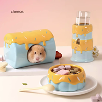 Bouteille d'eau et gamelle en céramique Zoom Hamster – Série Cheese Écologique Classique, Anti-fuite, pour Hamsters Nains, Gerbilles et Souris